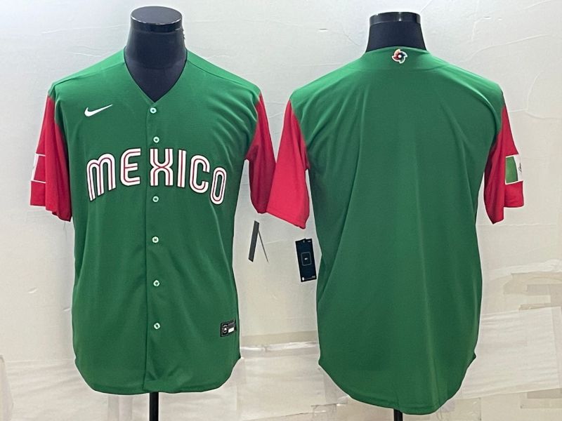 Men 2023 World Cub Mexico Blank Green Nike MLB Jersey